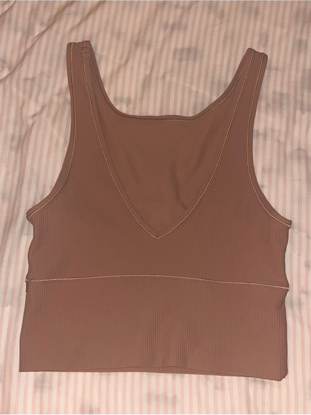 Lululemon Ribbed V-Neck Crop Tank Top